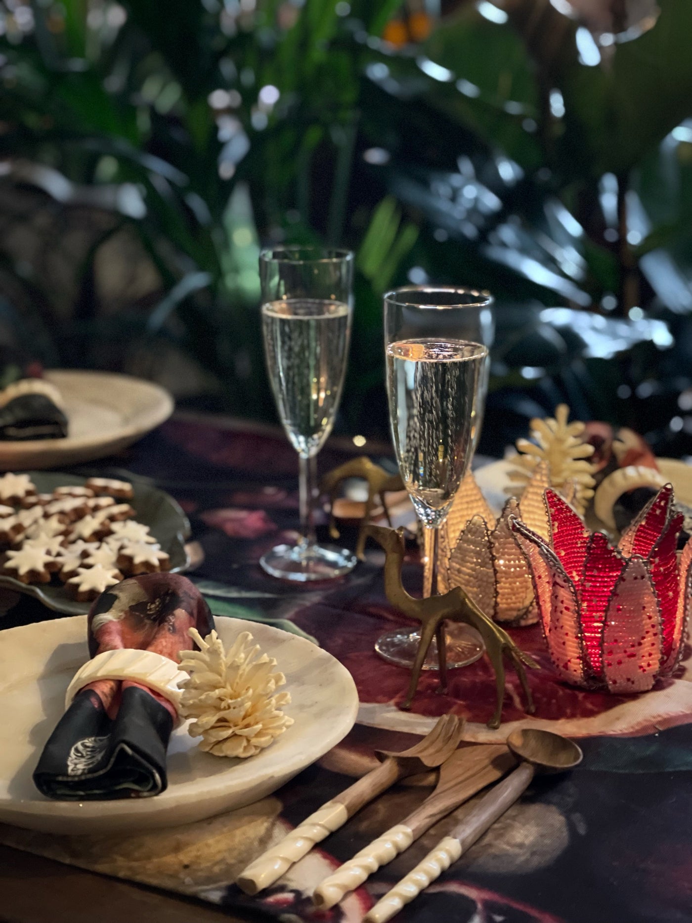 Beaded Protea Flower Candle Holder- South Africa