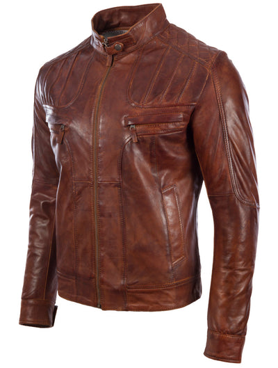 D4EN Men's Biker Jacket - Nevada Timber