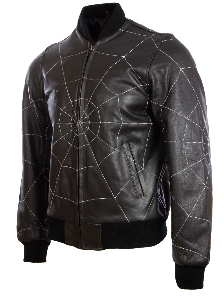 4FZ5 Men's Web Bomber Jacket - Black/White