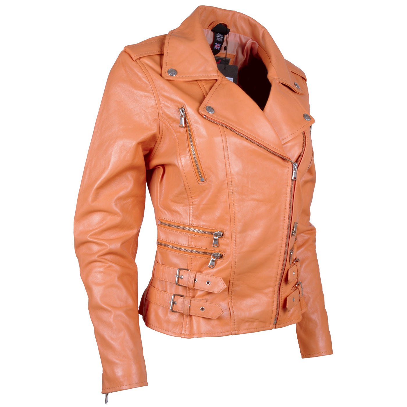 AGSM Women's Biker Jacket - Papaya