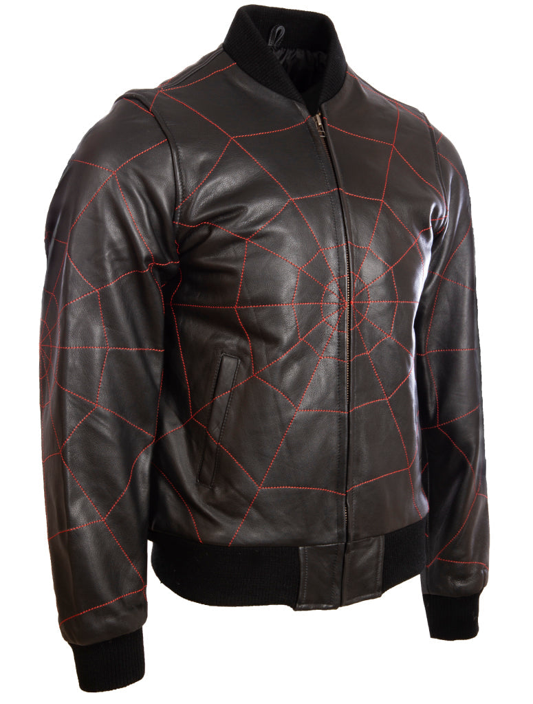 4FZ5 Men's Web Bomber Jacket - Black/Red