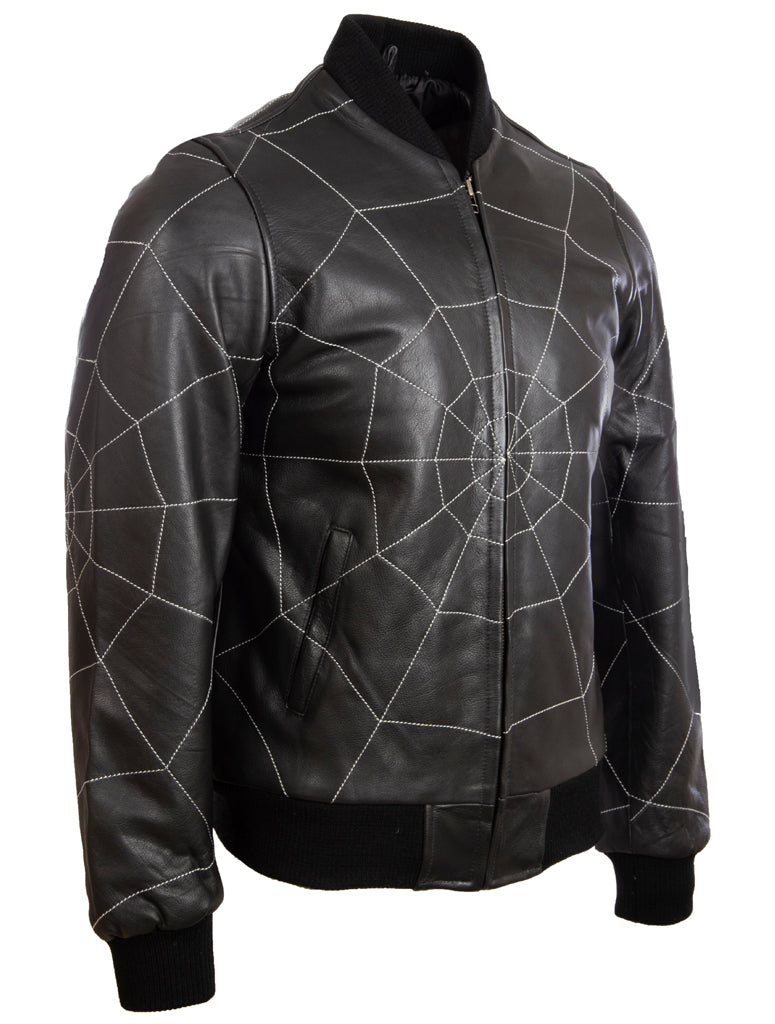 4FZ5 Men's Web Bomber Jacket - Black/White