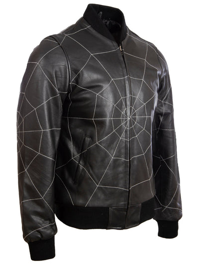 4FZ5 Men's Web Bomber Jacket - Black/White