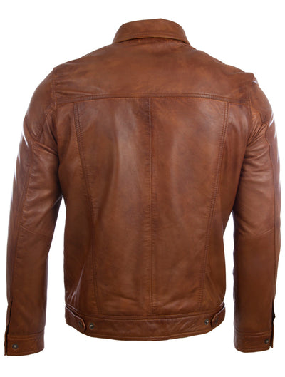 AGQ5 Men's Trucker Harrington Jacket - Nevada Timber