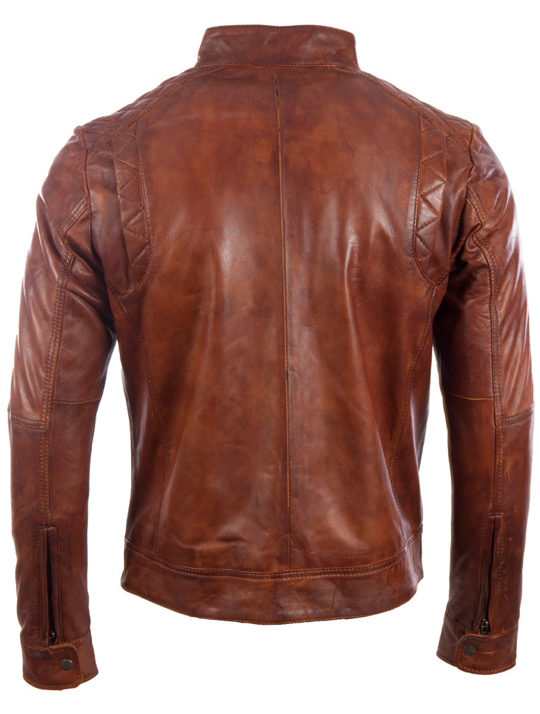 D4EN Men's Biker Jacket - Nevada Timber