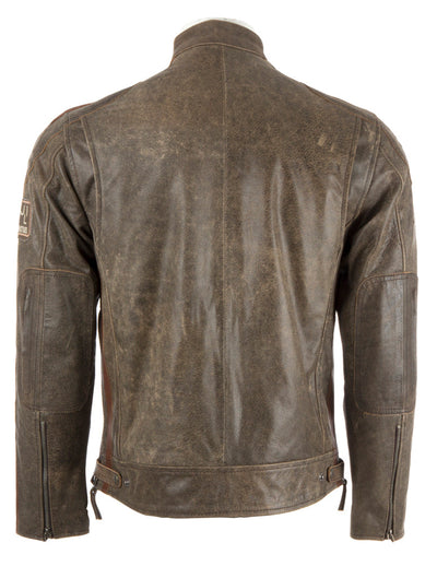 CXUS Men's Racing Biker Jacket - Desert Tan
