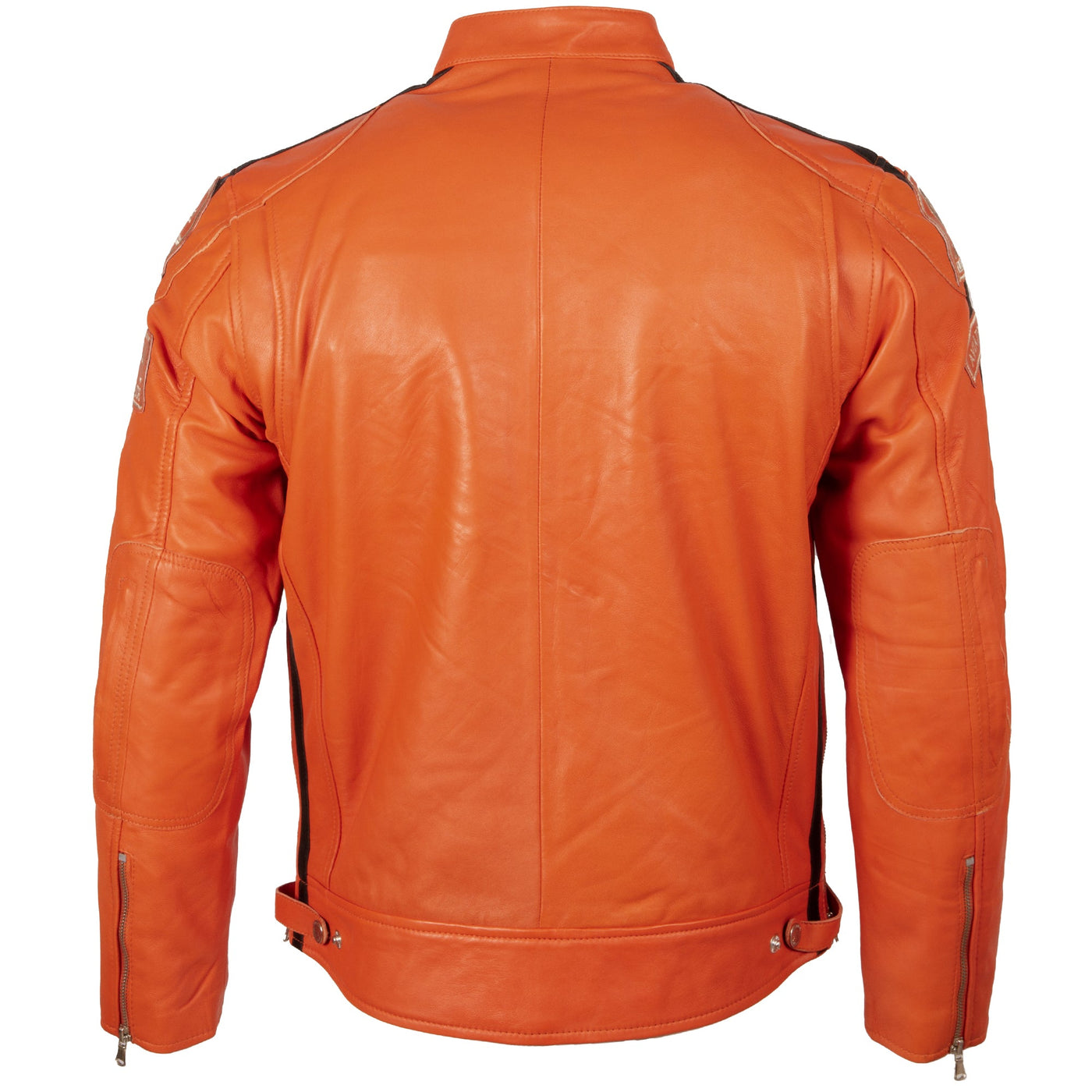 CXUS Men's Racing Biker Jacket - Light Orange