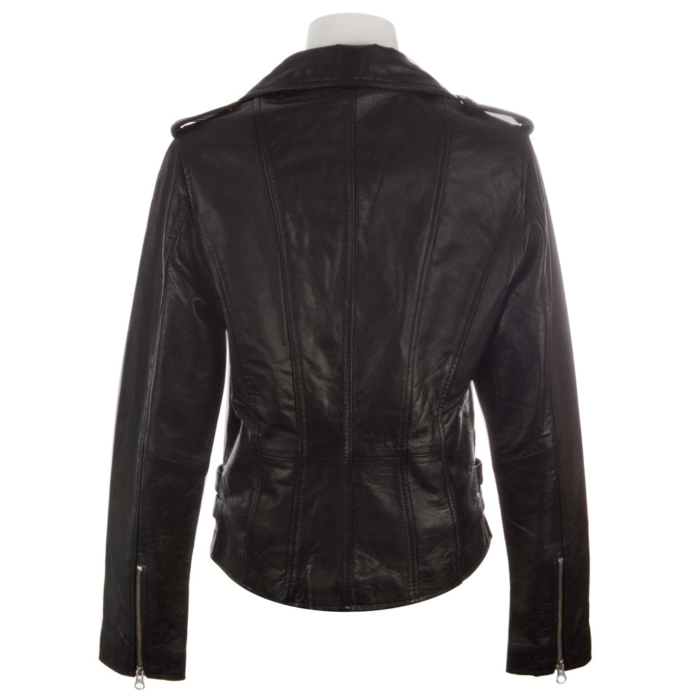 AGSM Women's Biker Jacket - Black
