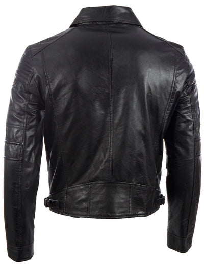 99QK Men's Biker Jacket - Black