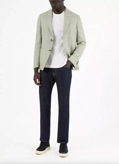 Blue Cotton Men's Straight-Leg Jean