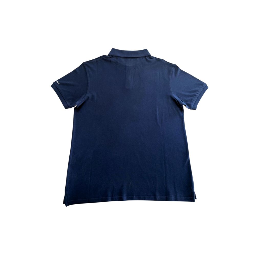 Blue Cotton Men's Polo Shirt