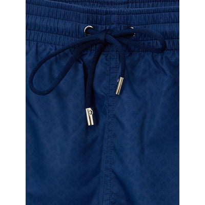 Blue Polyester Swim Short