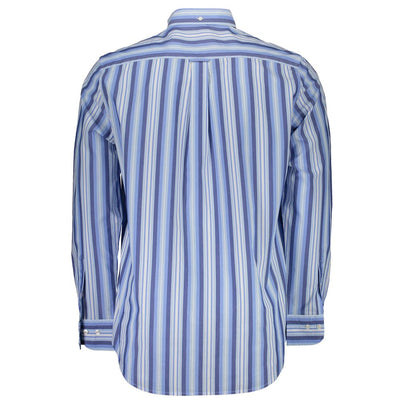 Blue Cotton Men Shirt