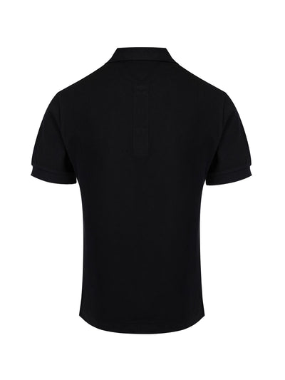 Black Cotton Collared Polo Shirt