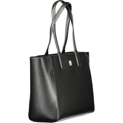 Black Recycled Polyester Women Handbag