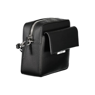 Black Polyethylene Women Handbag