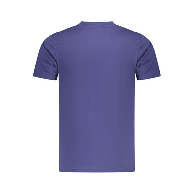 Blue Cotton Men T-Shirt