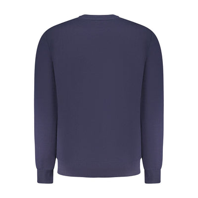 Blue Cotton Men Sweatshirt