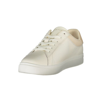 Beige Leather Women Sneaker