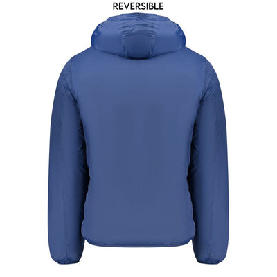 Blue Polyamide Men Jacket