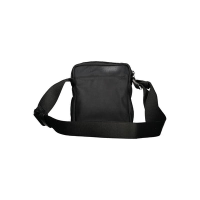 Black Polyester Men Shoulder Bag