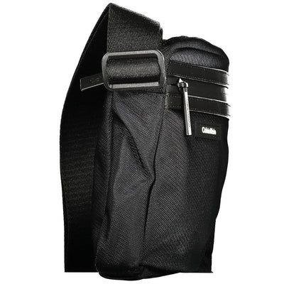 Black Polyester Men Shoulder Bag