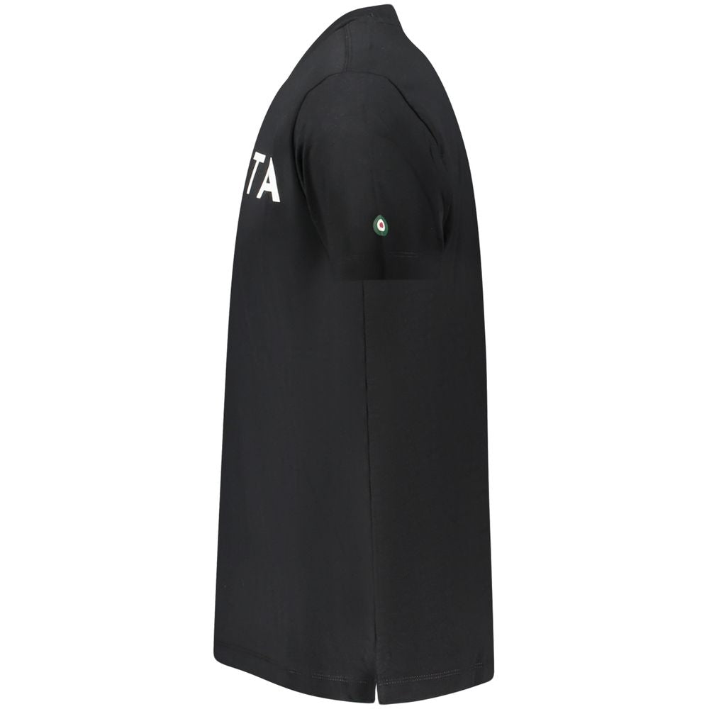 Black Cotton Men T-Shirt