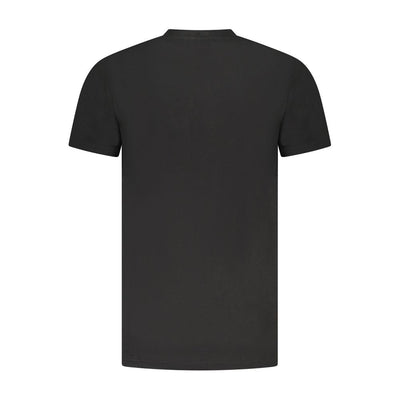 Black Cotton Men T-Shirt