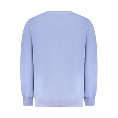 Blue Cotton Men Sweater