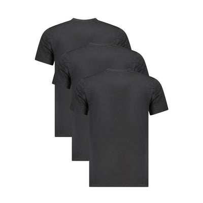 Black Cotton Men T-Shirt