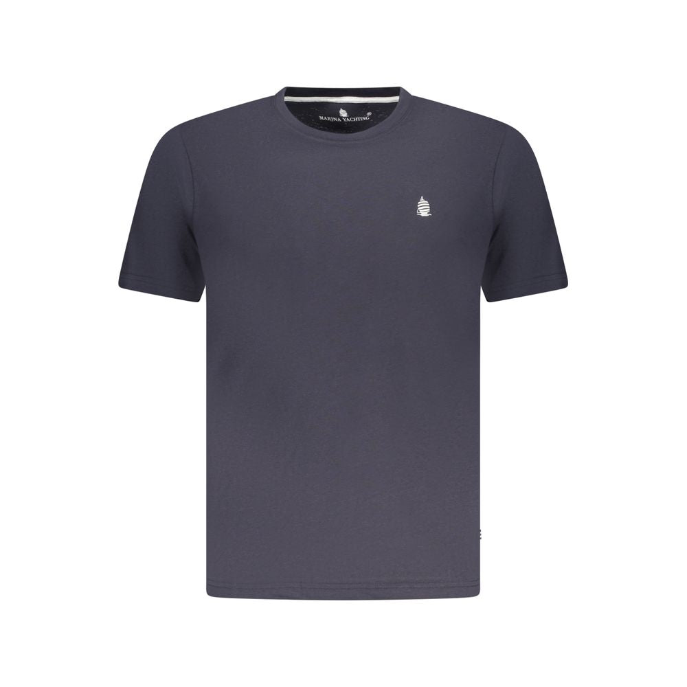 Blue Cotton Men T-Shirt