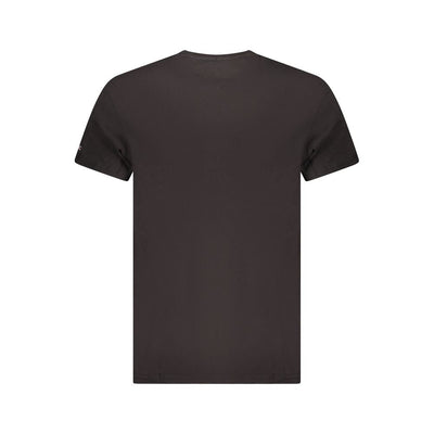 Black Cotton Men T-Shirt
