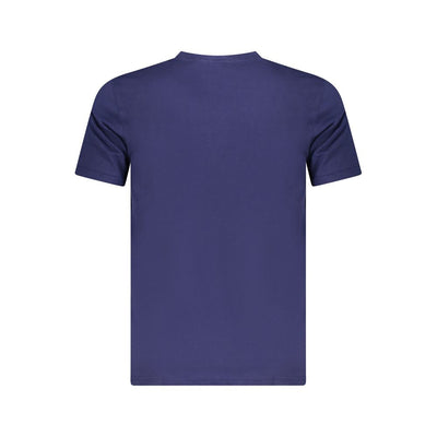 Blue Cotton Men T-Shirt