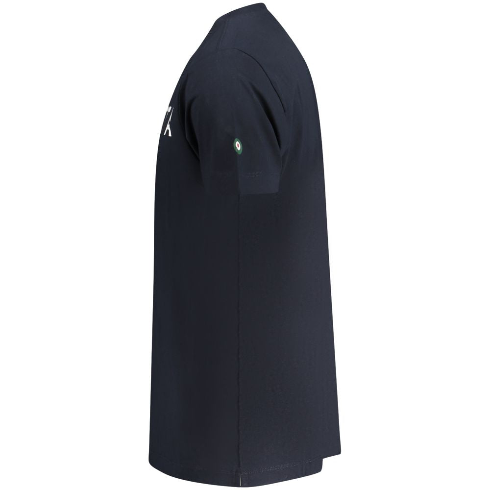 Blue Cotton Men T-Shirt