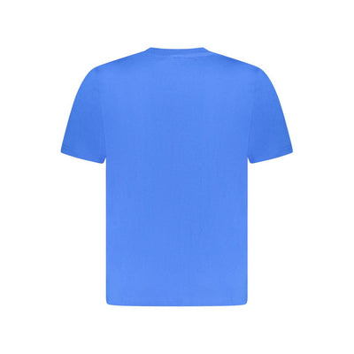 Blue Cotton Men T-Shirt