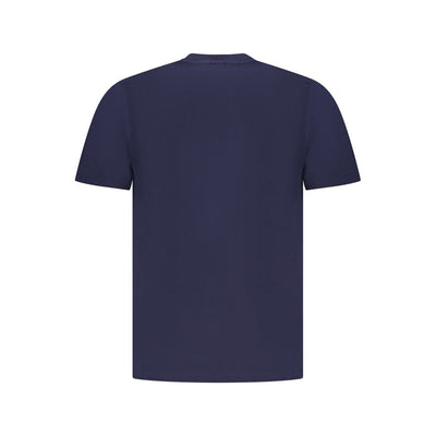 Blue Cotton Men T-Shirt
