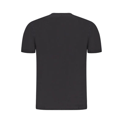 Black Cotton Men T-Shirt