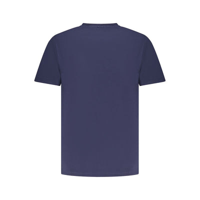 Blue Cotton Men T-Shirt