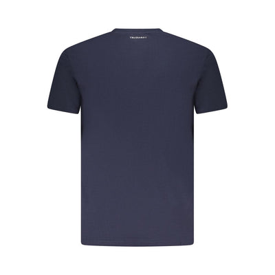 Blue Cotton Men T-Shirt