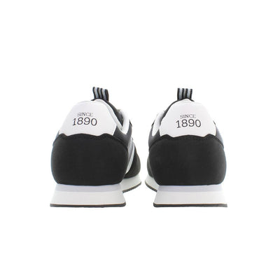 Black Polyester Men Sneaker