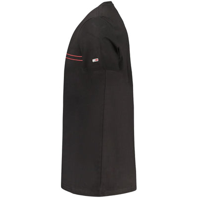 Black Cotton Men T-Shirt