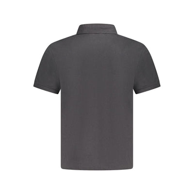 Black Cotton Men Polo Shirt