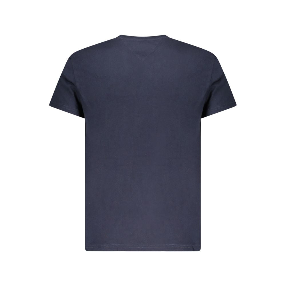 Blue Cotton Men T-Shirt