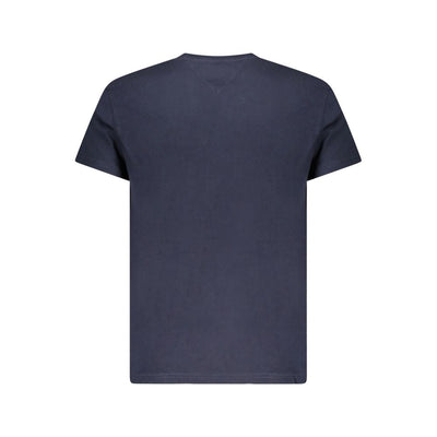 Blue Cotton Men T-Shirt
