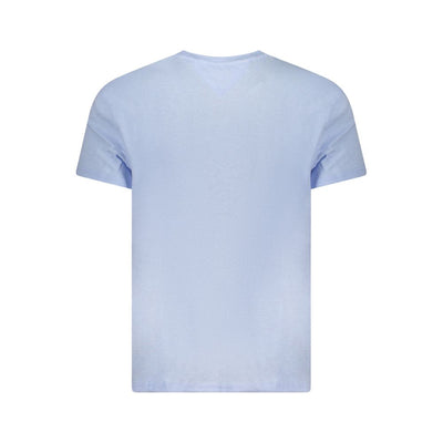 Blue Cotton Men T-Shirt