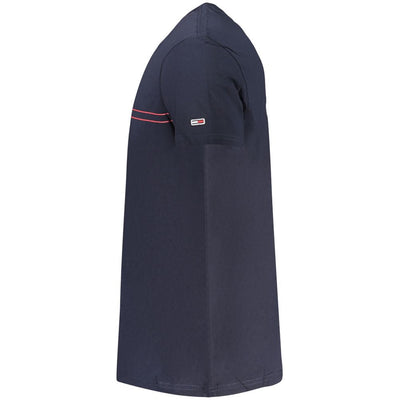 Blue Cotton Men T-Shirt