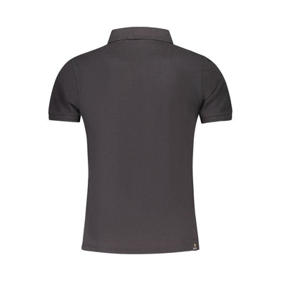 Black Cotton Polo Shirt