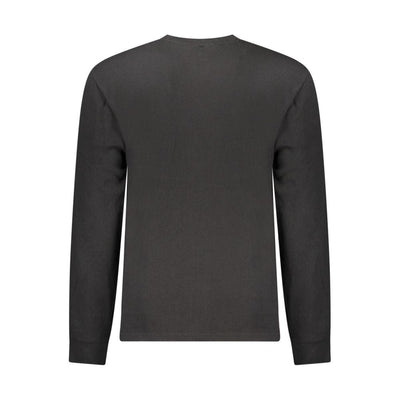 Black Cotton Men Sweater