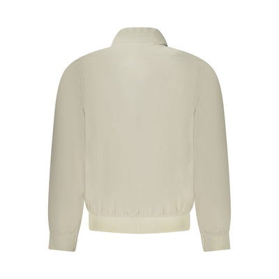 Beige Nylon Men Jacket
