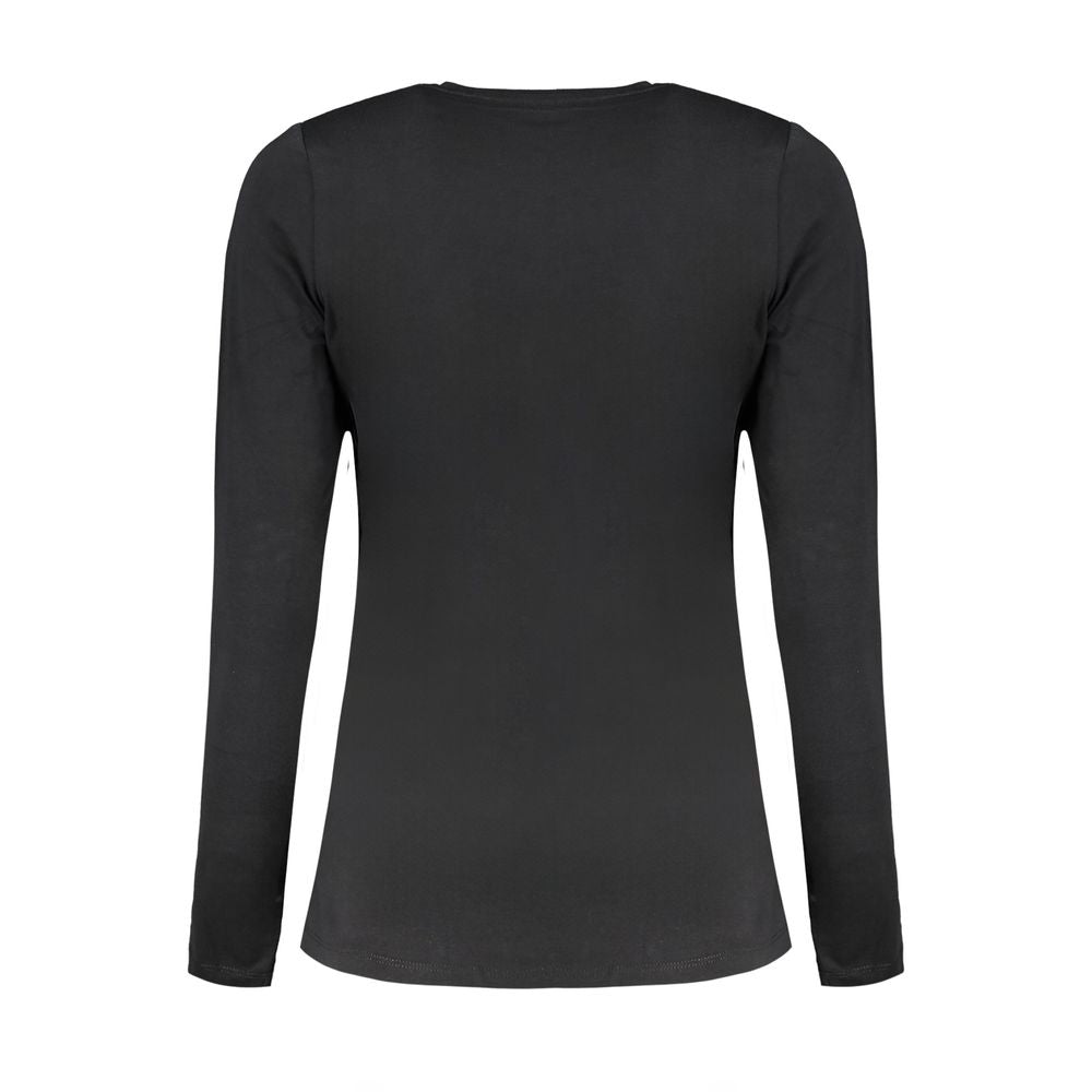 Black Cotton Women T-Shirt